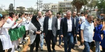 افتتاح حديقة الوحدة في منطقة القاطرجي بحلب انجاز وطني ورسالة للعالم سورية انتصرت..
