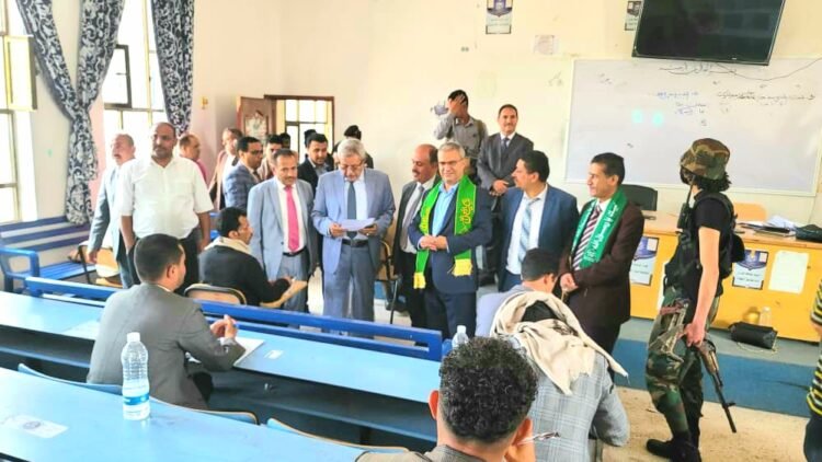 وزير التعليم العالي والبحث العلمي في زيارة تفقدية لكلية القانون بجامعة إب