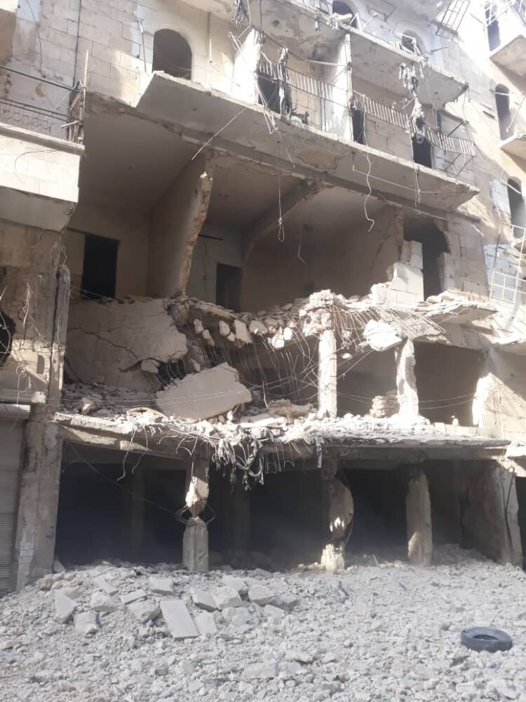 ابنية شديدة الخطورة تم كشفها حديثا في منطقة الحلوانية بحلب..