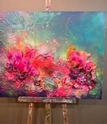 لوحة فنية للأديبة و التشكيلية سناء هيشري و القصّة الرومانسية المُخبّأة وراءها